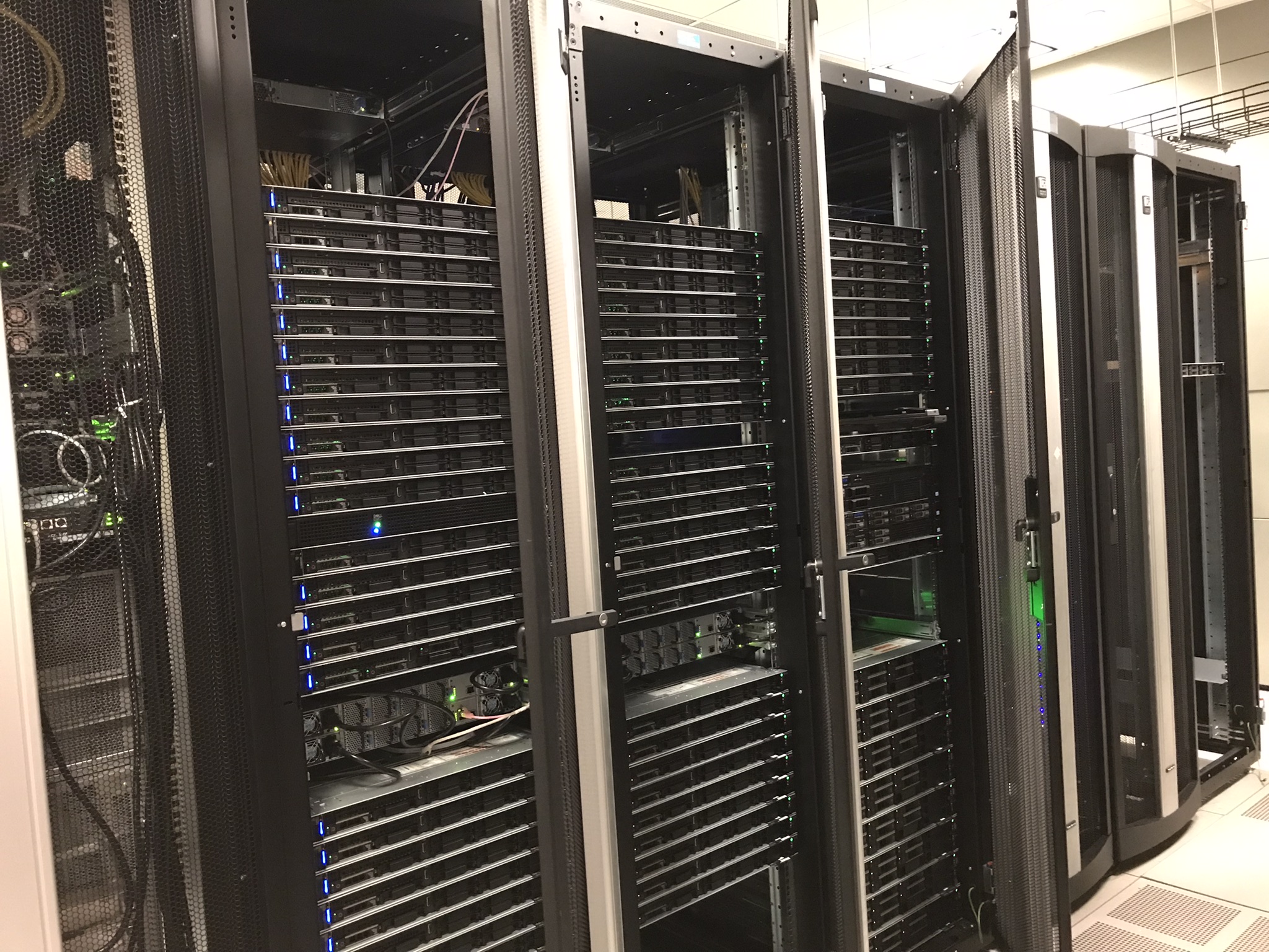 CPU cluster, front view